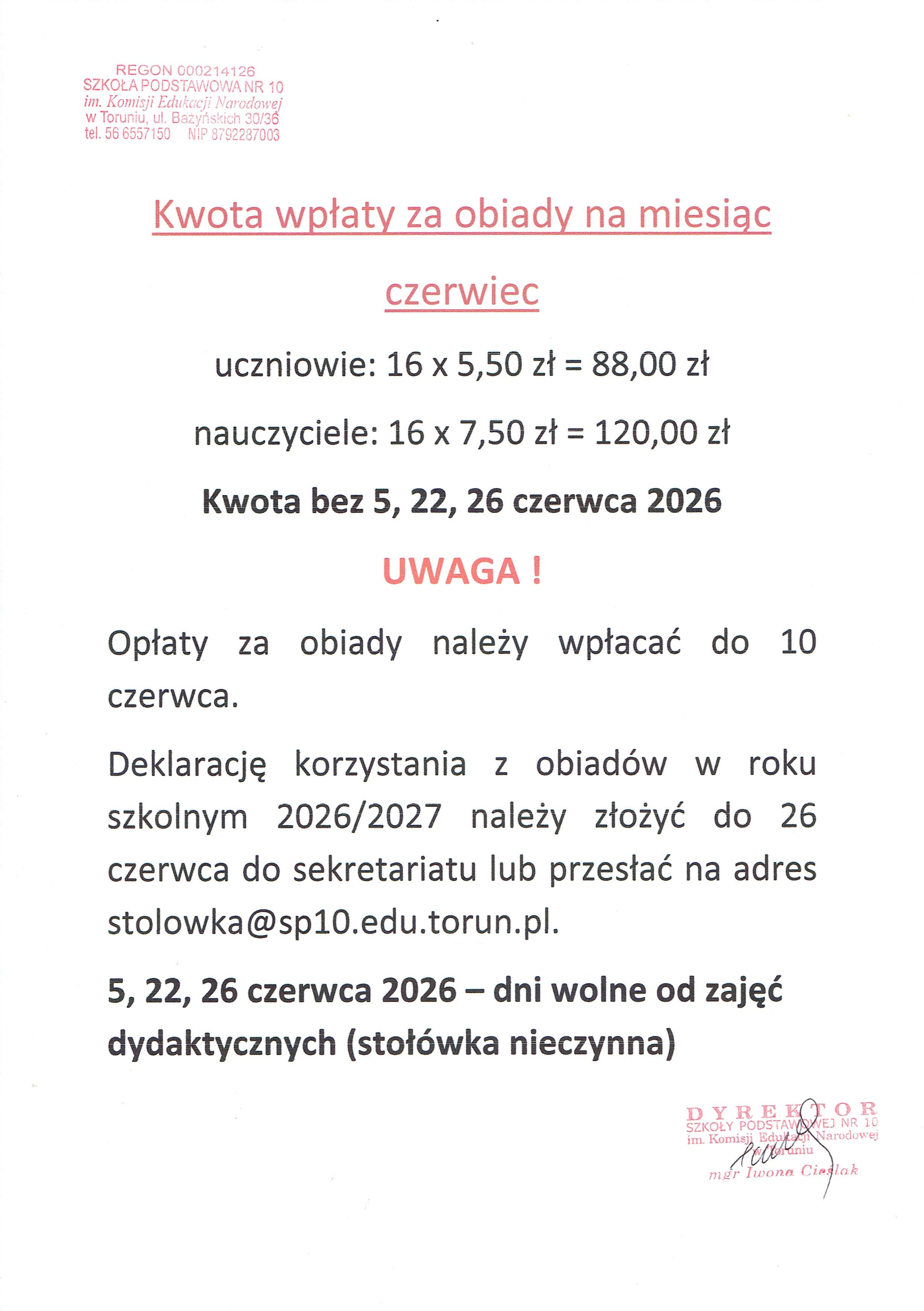 Kwota wpłaty 06.26r